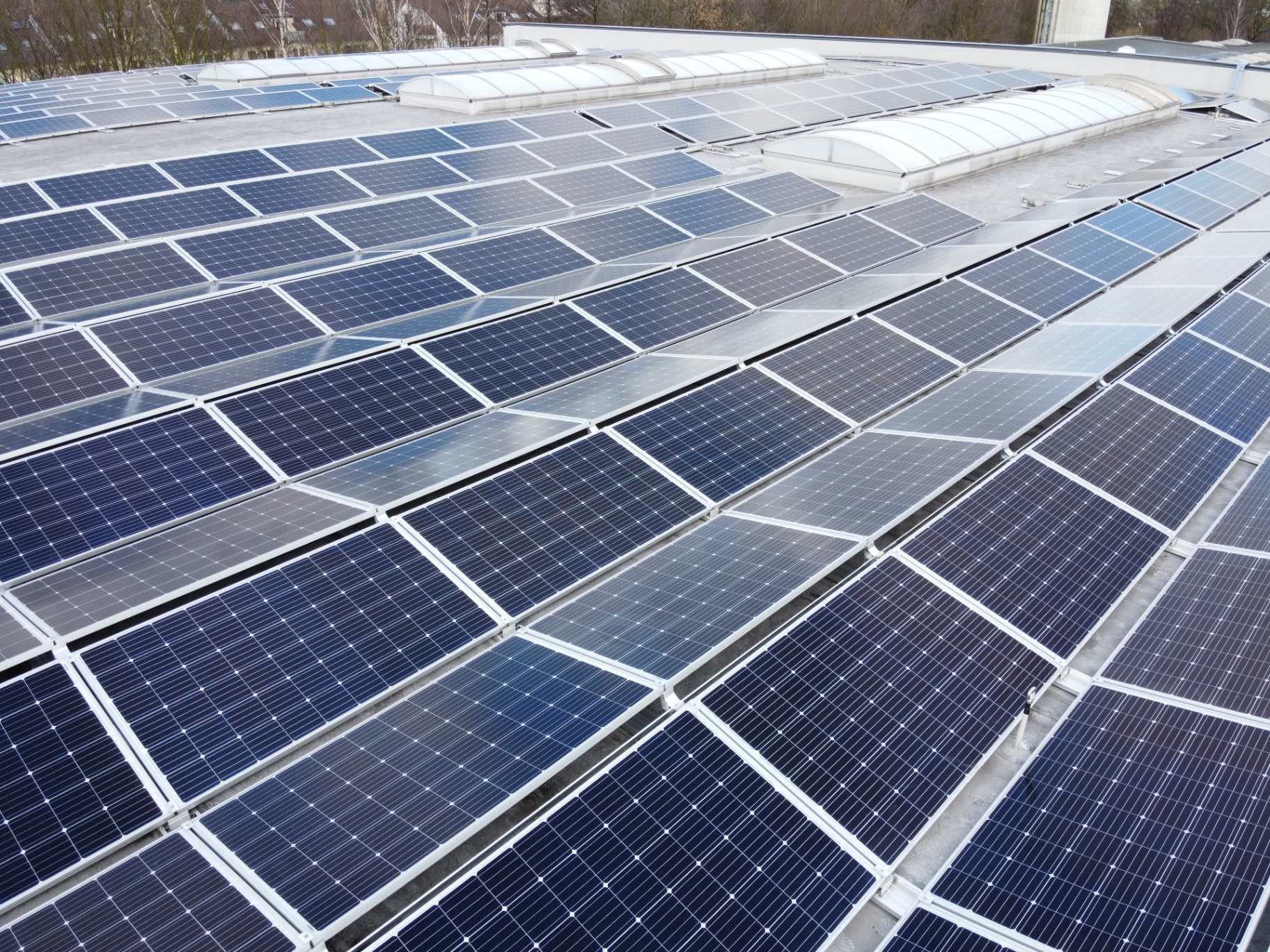 Luftaufnahme der PV-Anlage Seibel & Weyer in Bottrop